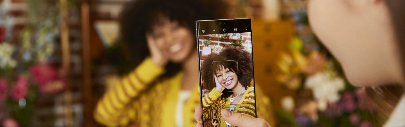 Mit der Kamera des Galaxy S22 Ultra ein Bild aufnehmen.