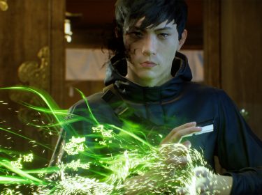 Der Protagonist des Spiels Ghostwire: Tokyo