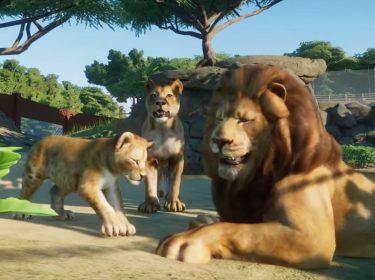Eine Löwen-Familie in Planet Zoo