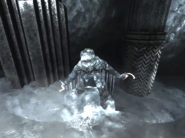 Eine eingefrorener Gegner in BioShock