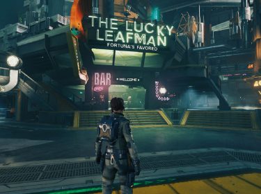 Die Bar „The Lucky Leafman“ in The Cycle: Frontier