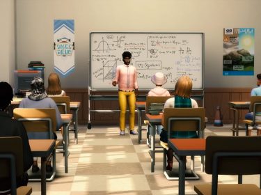 Ein Klassenzimmer im neuen Highschool-Jahre-DLC von Die Sims 4