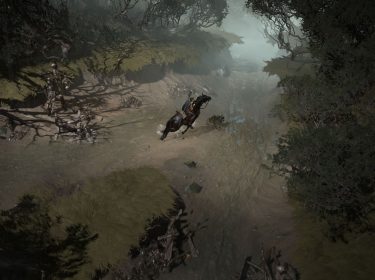 Eine Zaubererin reitet ein Pferd in Diablo 4