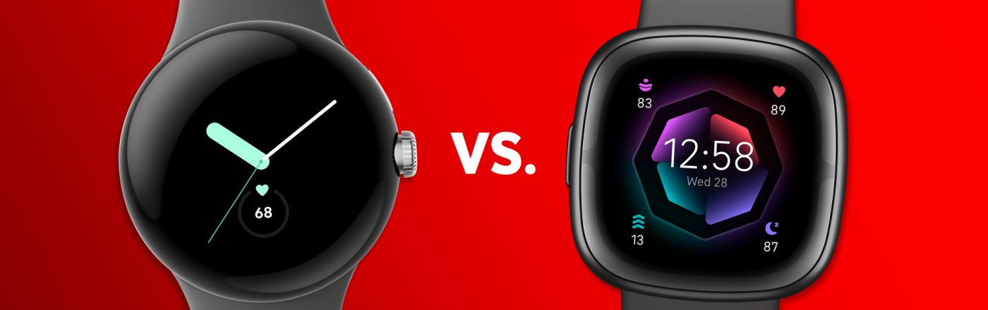 Google Pixel Watch und Fitbit Sense 2 im direkten Vergleich