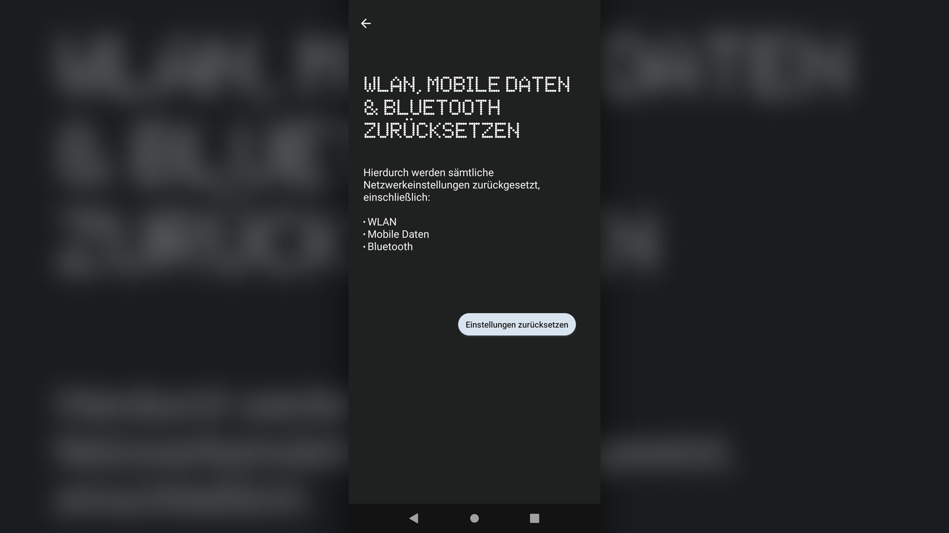Netzwerkeinstellungen resetten auf einem Nothing Phone (1)