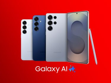 Die Samsung Galaxy S25 Serie mit Galaxy AI abgebildet.