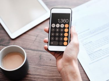 Taschenrechner-App auf iPhone geöffnet