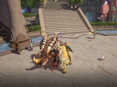 Zwei Spieler:innen auf ihren Reittieren in Tarisland