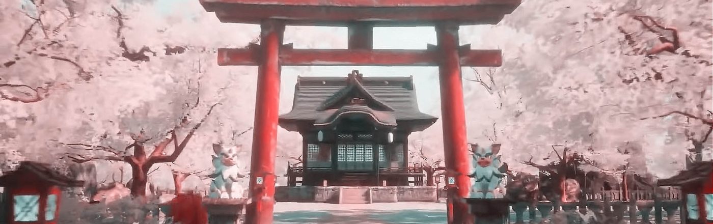 Ein Schrein in einem neuen Gebiet in Palworld