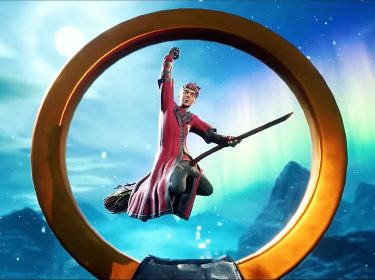 Ein:e Spieler:in auf einem Besen im Spiel Harry Potter: Quidditch Champions