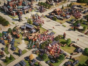Eine Schlacht um eine Stadt in Age of Empires Mobile