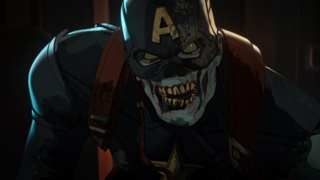 In der animierten Serie Marvel Zombies ist auf dem Bild Zombie Captain America zu sehen