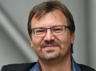 Andreas Gruber im Porträt auf der 68. Frankfurter Buchmesse in Frankfurt am Main.