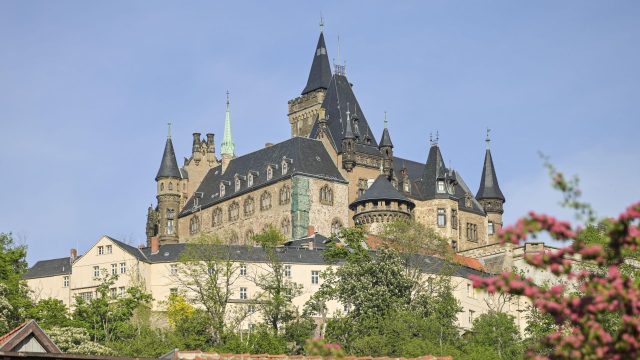 Blick auf das Schloss Wernigerode im Harz