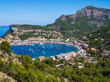 Blick auf die Küste von Port de Soller, Mallorca