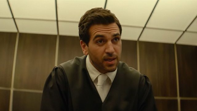 Elyas M'Barek als Rechtsanwalt vor Gericht in einer Szene des Films "Der Fall Collini"