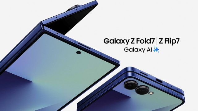 Das Samsung Galaxy Fold7 und Flip7 vor weißem Hintergrund