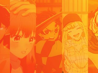 Zusammenschnitt aus Szenen der Animes „My Dress-Up Darling“, „A Sign of Affection“, „DAN DA DAN“, „Demon Slayer“ und „Solo Leveling“.