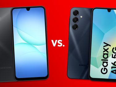 Links ist das Galaxy A17 5G zu sehen, rechts das Galaxy A16 5G