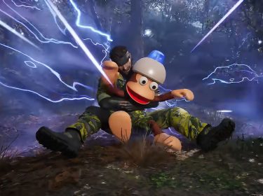 Snake kämpft gegen einen Donneraffen in „Metal Gear Solid Delta: Snake Eater“.