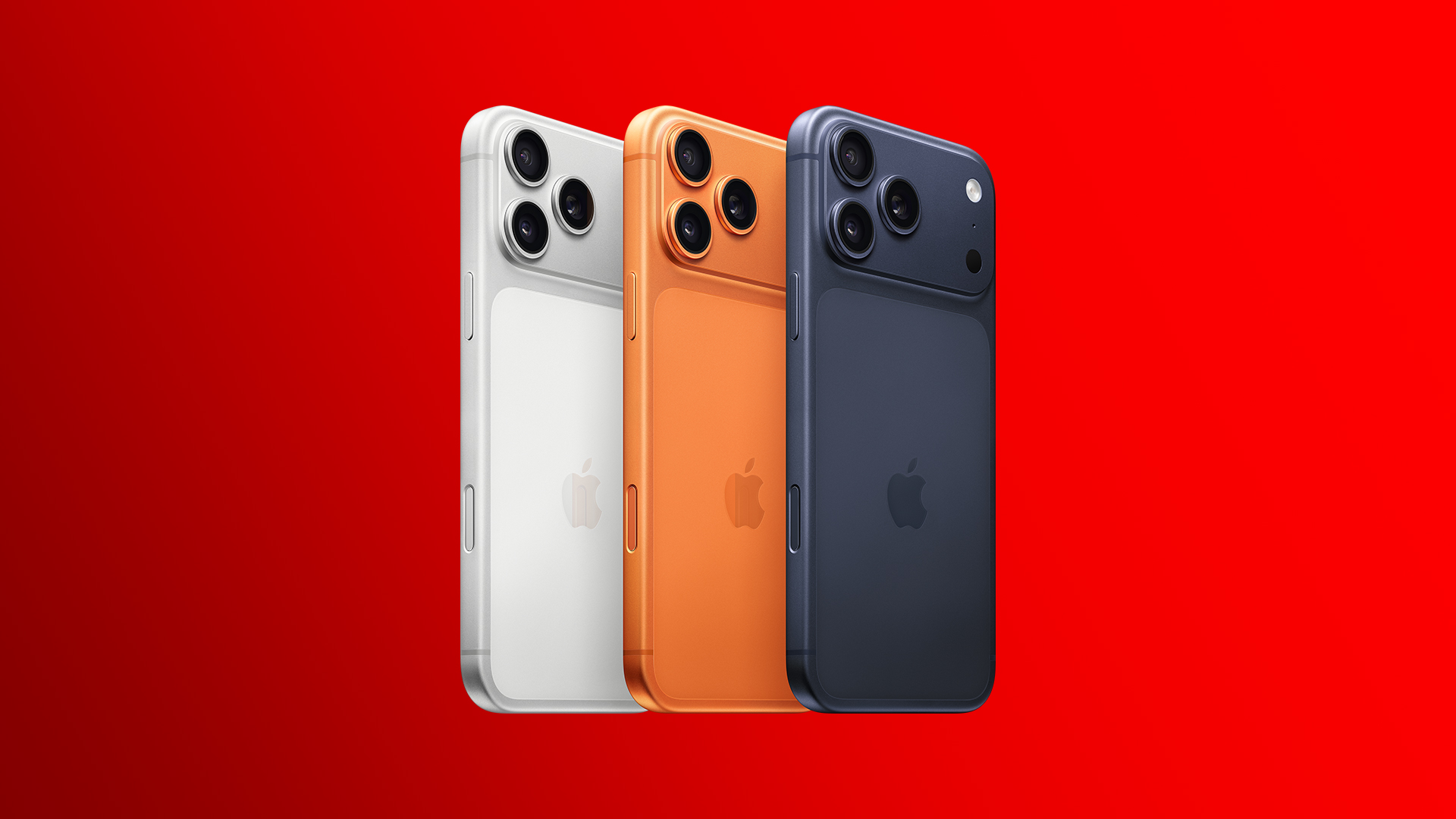 Auf dem Bild in dem Artikel zur neuen iPhone 17-Serie ist das iPhone 17 Pro Max in drei Farbvarianten abgebildet.