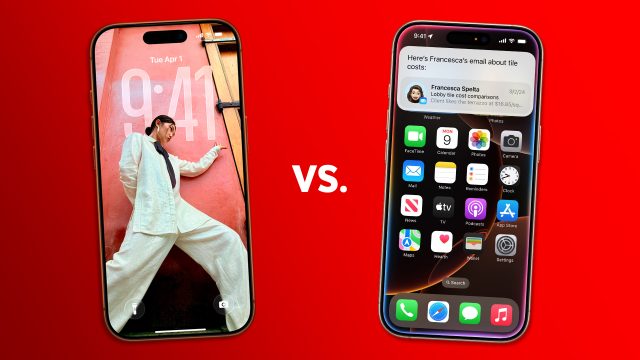 Das iPhone 17 Pro und das iPhone 16 Pro sind nebeneinander abgebildet.