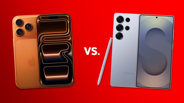 iPhone 17 Pro Max und Galaxy S25 Ultra sind nebeneinander zu sehen.