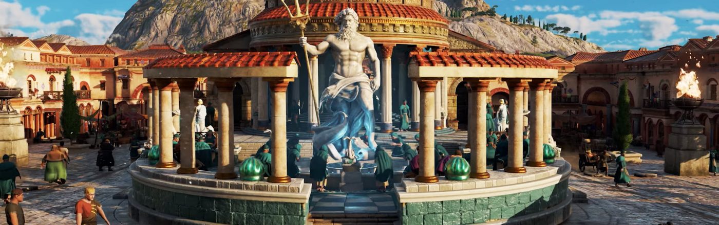 Ein „Heiligtum“ des Gottes Posseidon in „Anno 117: Pax Romana“.