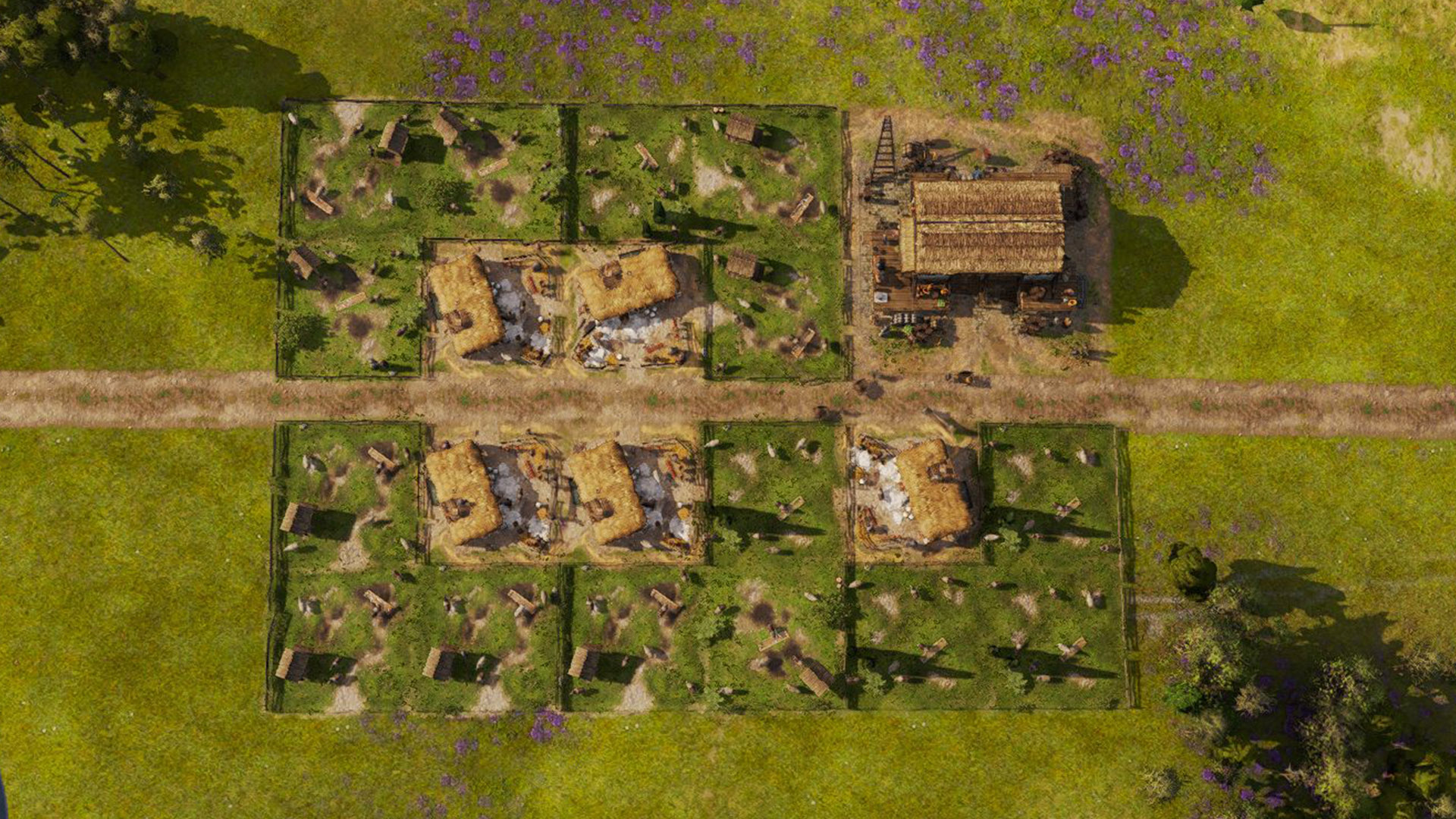 Beispiel-Layout für die Produktion von Schafswolle.