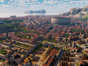 Luftbild einer riesigen Stadt in „Anno 117: Pax Romana“