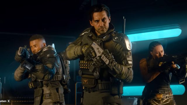 Eine Szene aus "Call of Duty: Black Ops 7" mit drei Soldat:innen