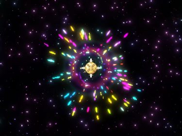 Eine erfolgreiche Evolution zu einem Heiligen Laser in „Ball X Pit“.