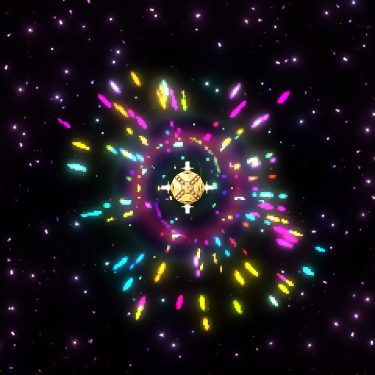 Eine erfolgreiche Evolution zu einem Heiligen Laser in „Ball X Pit“.