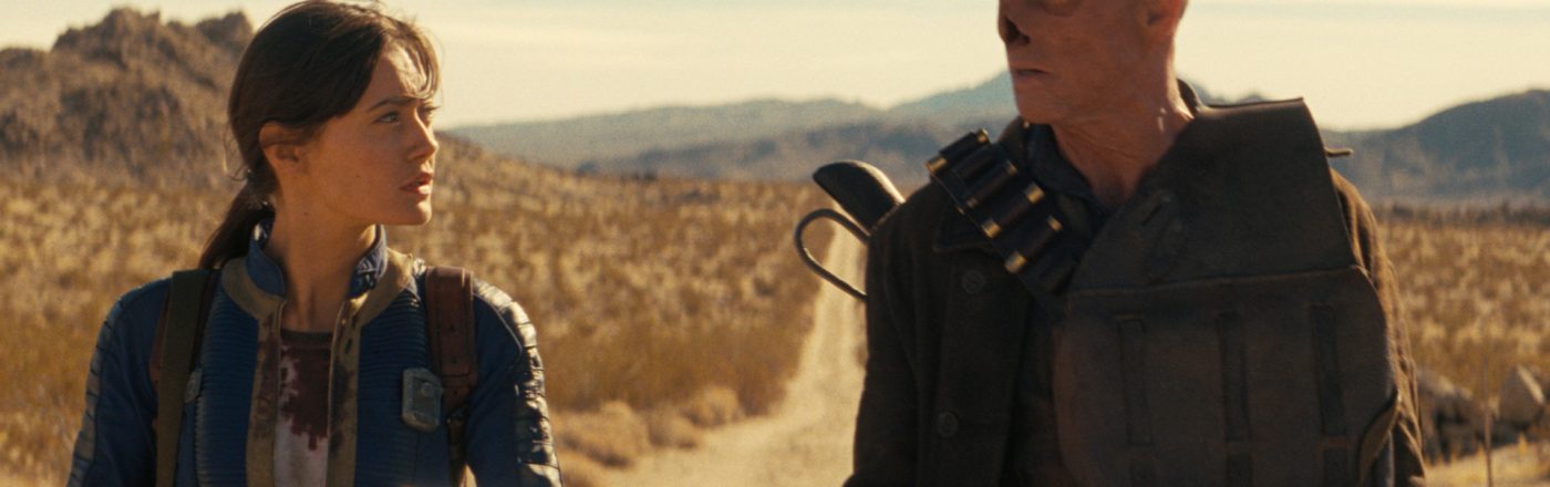 Walton Goggins und Ella Purnell in Fallout