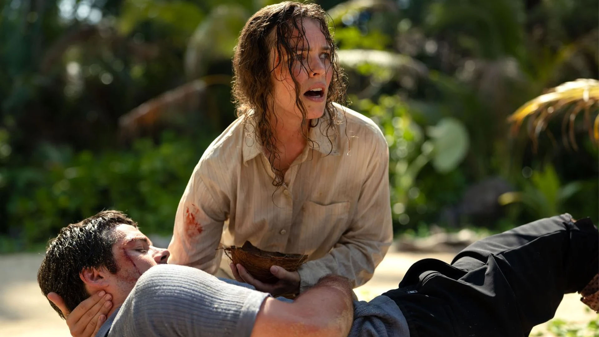 Rachel McAdams und Dylan O'Brien in Send Help