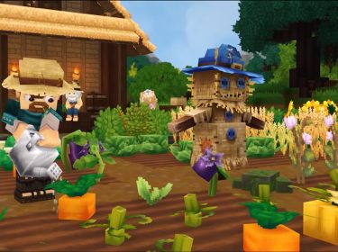 Eine Person arbeitet auf dem Feld in „Hytale“.