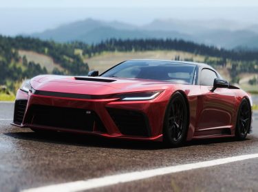 Ein roter 2025 GR GT in „Forza Horizon 6“.