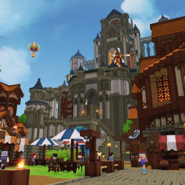 Eine größere Ortstadt im Spiel „Hytale“.