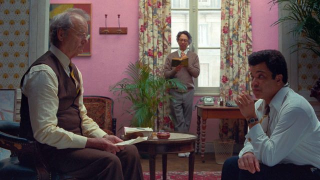 Eine Szene aus "The French Dispatch" mit Bill Murray und Jeffrey Wright