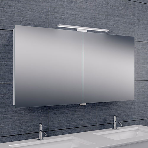 Spiegelkast Larissa 120x60x14cm Aluminium LED Verlichting ... Spiegelkast Larissa 120x60x14cm Aluminium LED Verlichting ...
