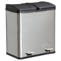 Pedaalemmer Duo Bin 40 Liter Chroom-Wonen