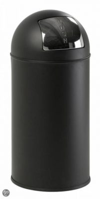 Pushcan 40 L Mat Zwart-Woonaccessoires