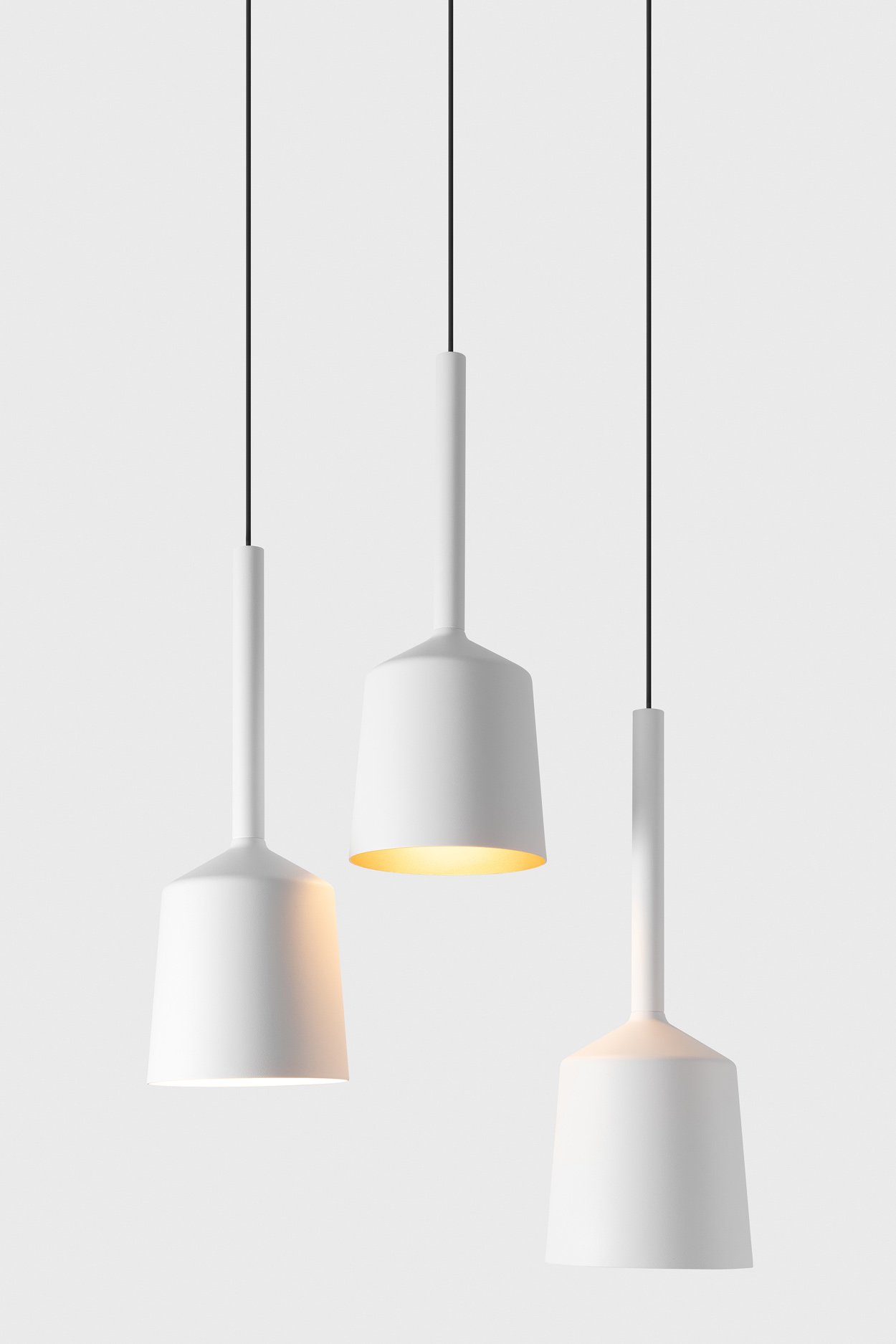 In het wit is de Tullip lamp een prachtige, subtiele hanglamp.