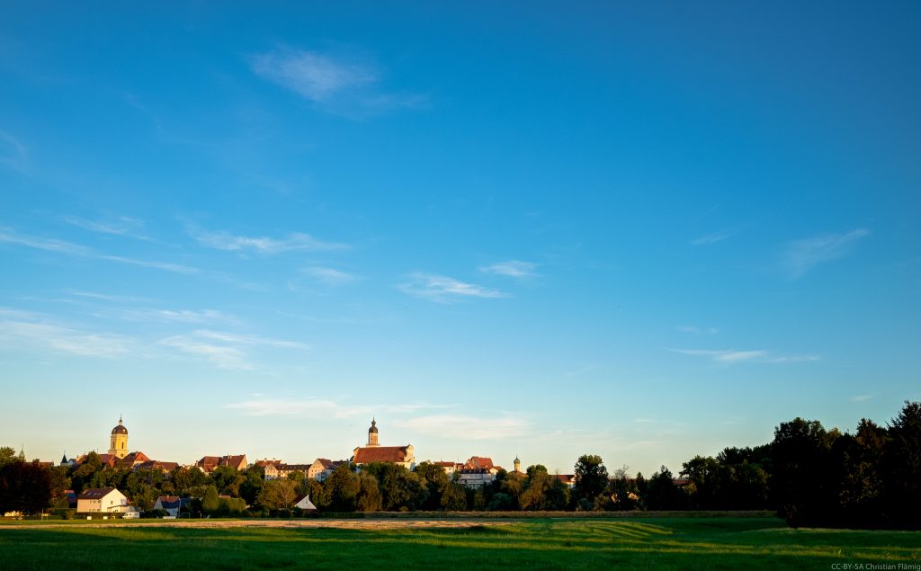 Neuburg an der Donau im Abendlicht