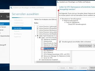 Verschiedene Freigaben zentral verwalten - Installation des Distributed File Systems