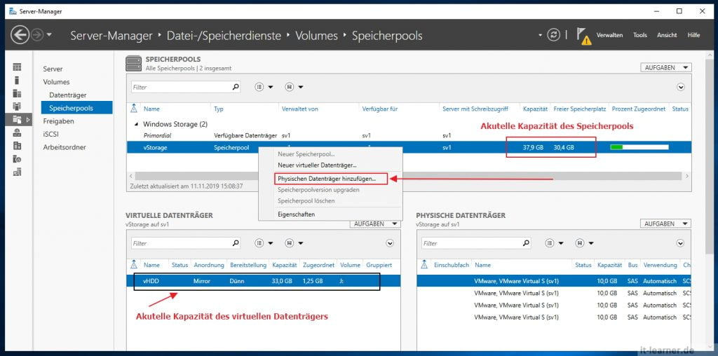 Speicherplatz -Storage Space vergrößern! | IT-Learner.de