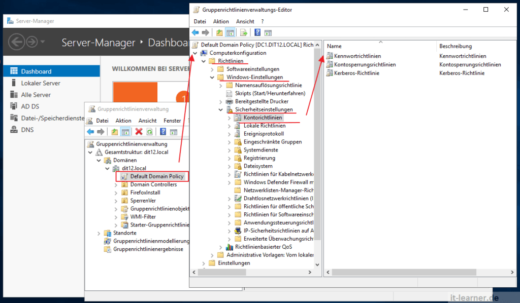 Gruppenrichtlinienverwaltung am Windows Server ITLearner.de