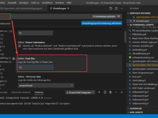 Visual Studio Code Schriftgröße Des Editors ändern 2