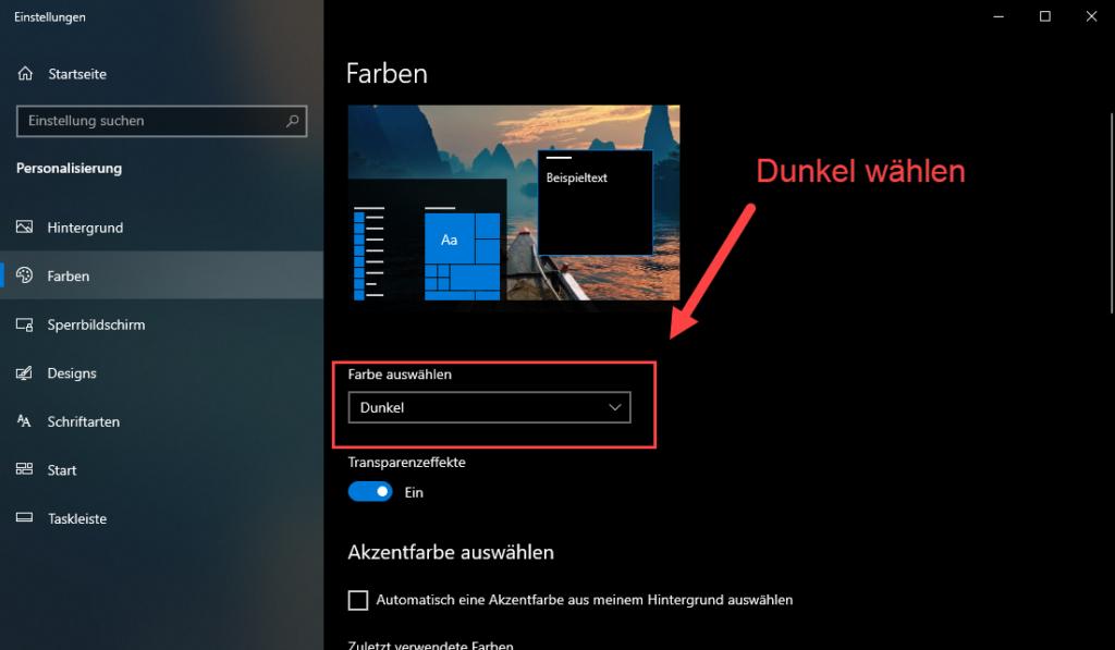 Windows 10 Dark Modus einstellen ITLearner.de