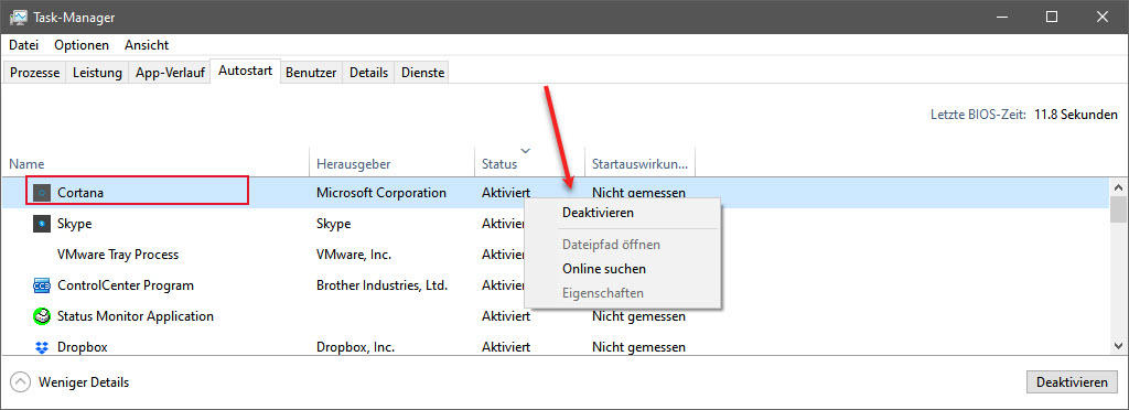 Wie kann man den Sprachassistent Cortana unter Windows 10 deinstallieren? 14 Den Sprachassistent Cortana Unter Windows 10 Aus Dem Autostart Entfernen